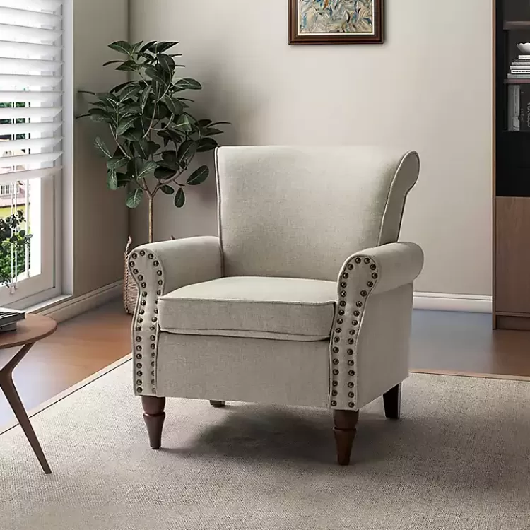 Light Miriam Nailhead Trim Armchair>Kirklands Home Discount