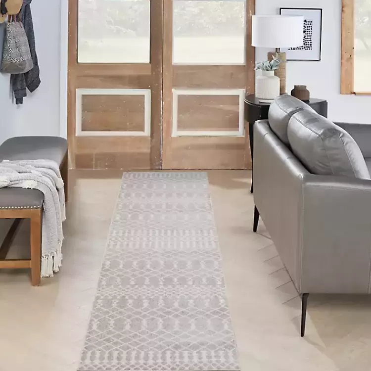 light_gray_moroccan_washable_runner_x_5.webp Light Moroccan Washable Runner, 2x8>Kirklands Home Store