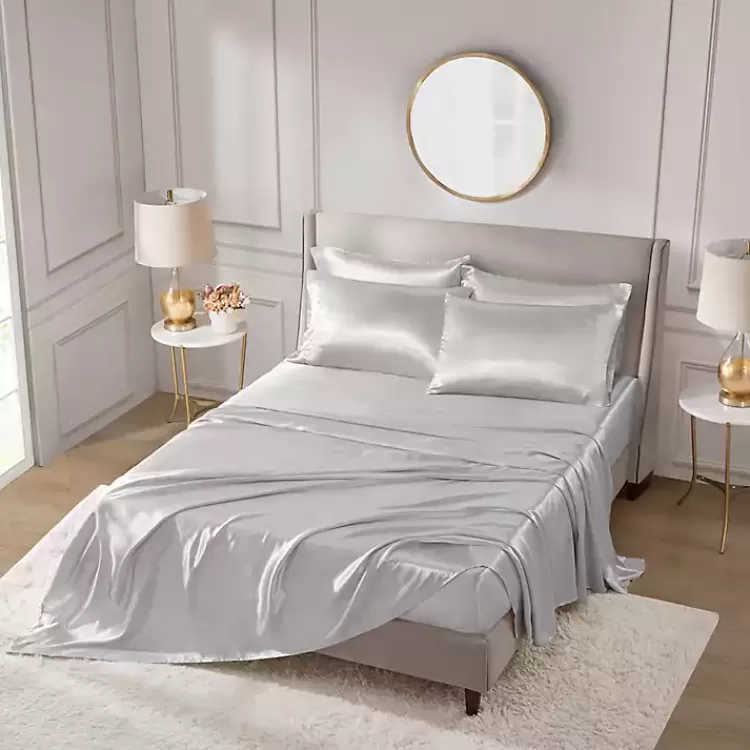 light_gray_satin_pc_full_sheet_set_2.webp Light Satin 6-pc. Full Sheet Set>Kirklands Home Cheap