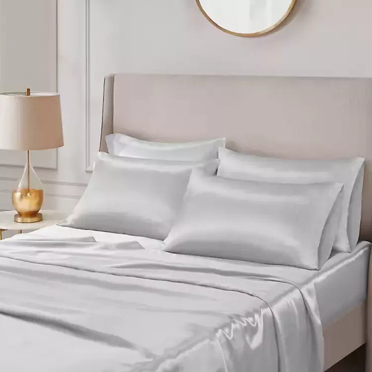 light_gray_satin_pc_full_sheet_set_3.webp Light Satin 6-pc. Full Sheet Set>Kirklands Home Cheap