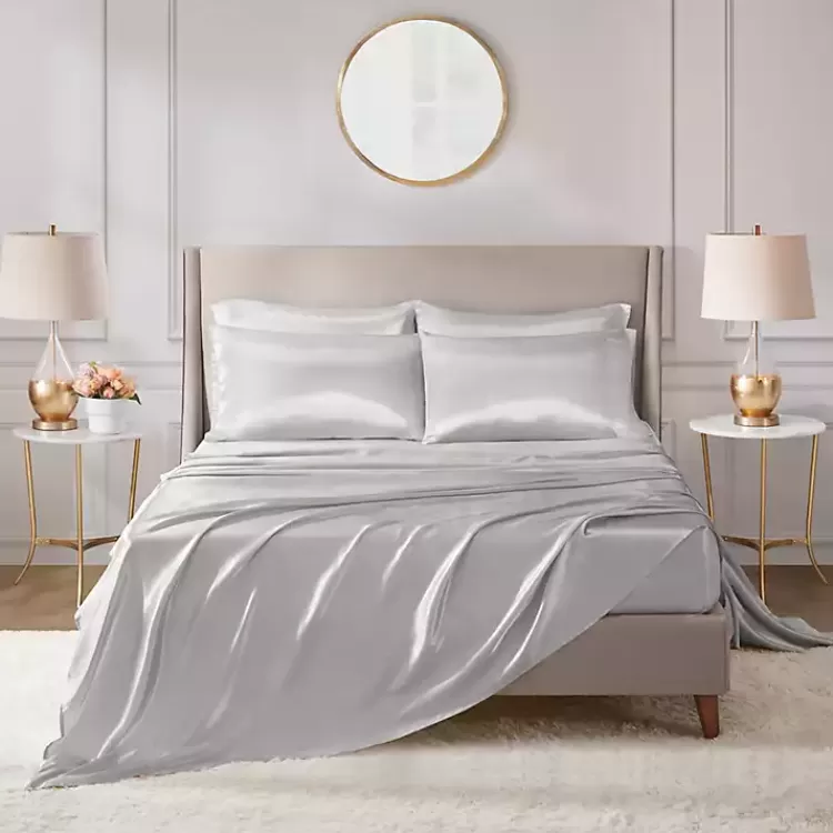 Light Satin 6-pc. Queen Sheet Set>Kirklands Home Cheap
