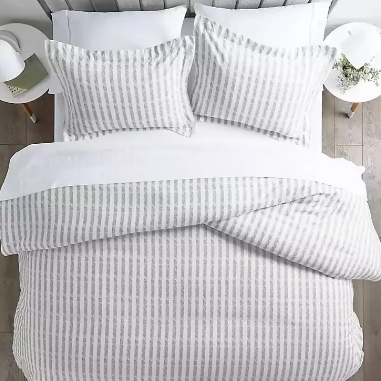 light_gray_stripes_pc_twin_duvet_cover_set_2.webp Light Gray Stripes 3-pc. Twin Duvet Cover Set>Kirklands Home Sale