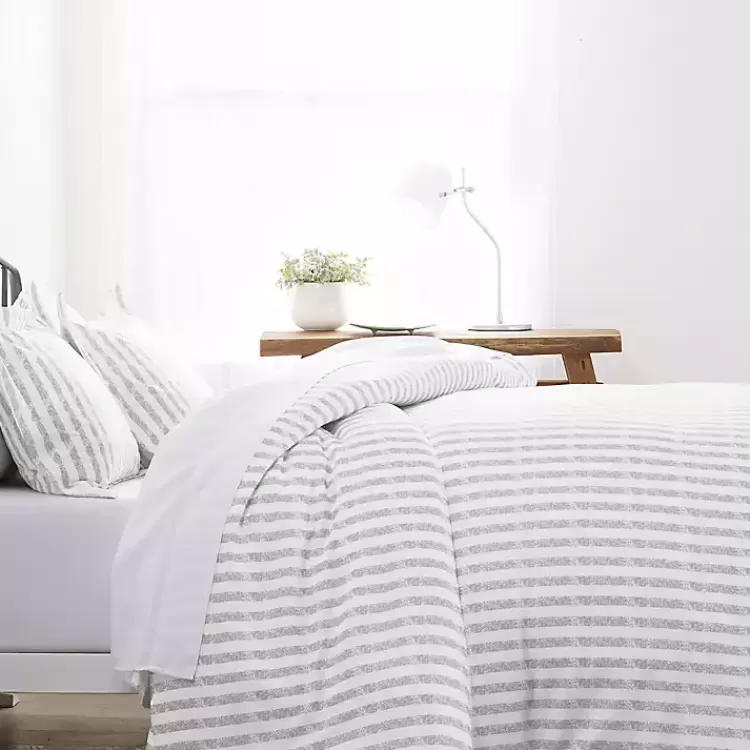light_gray_stripes_pc_twin_duvet_cover_set_3.webp Light Gray Stripes 3-pc. Twin Duvet Cover Set>Kirklands Home Sale