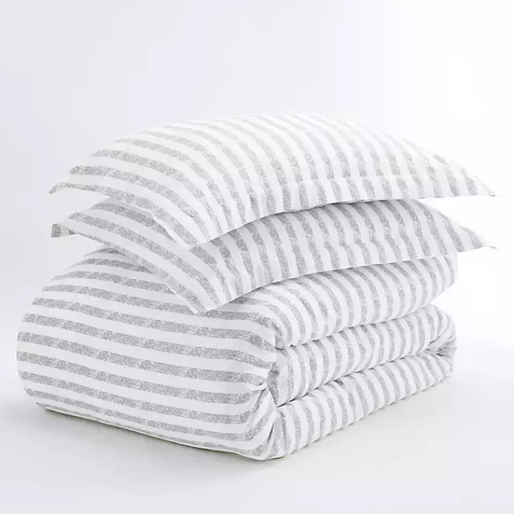 light_gray_stripes_pc_twin_duvet_cover_set_4.webp Light Gray Stripes 3-pc. Twin Duvet Cover Set>Kirklands Home Sale