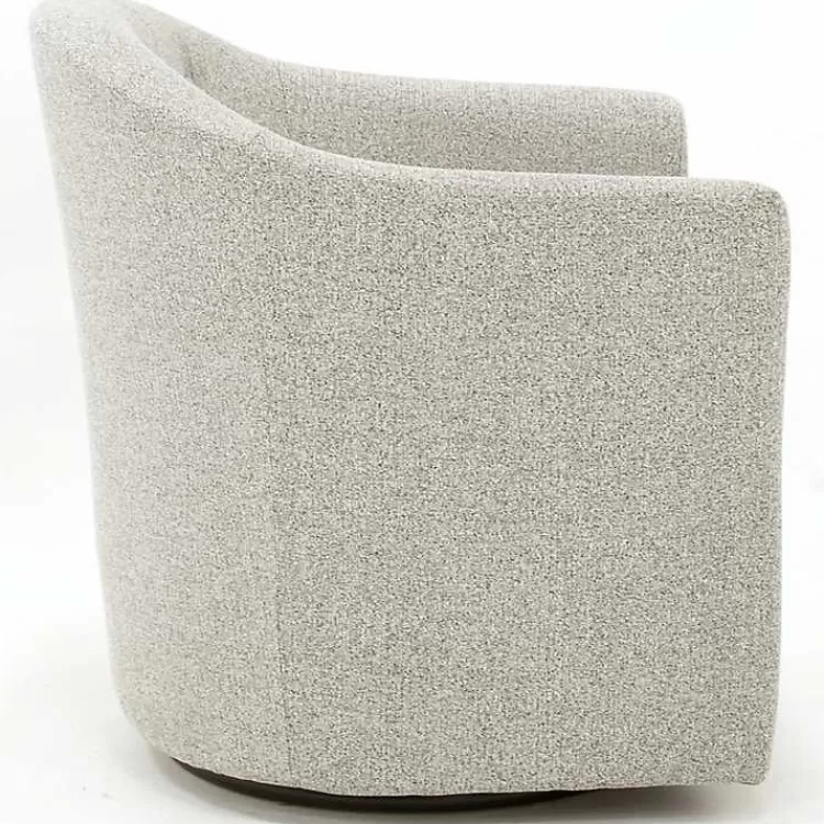 light_gray_tufted_swivel_barrel_accent_chair_4.webp Light Tufted Swivel Barrel Accent Chair>Kirklands Home Best Sale