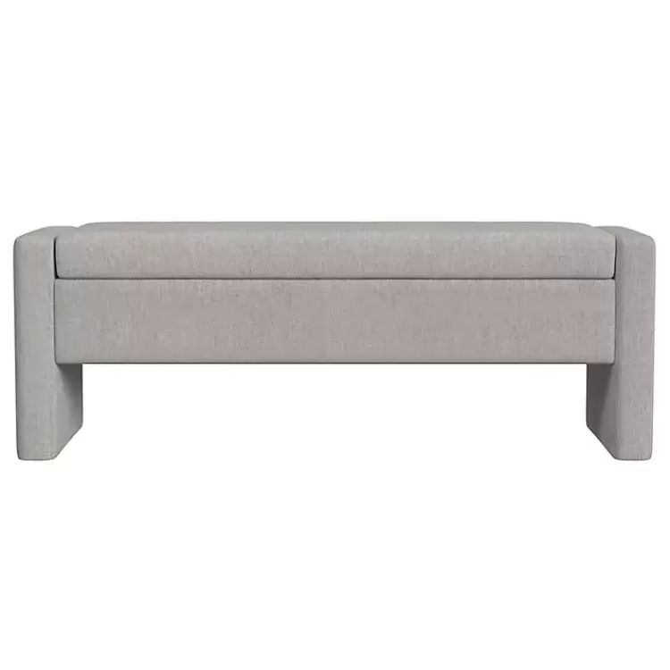 Light Upholstered Modern Storage Bench>Kirklands Home Store