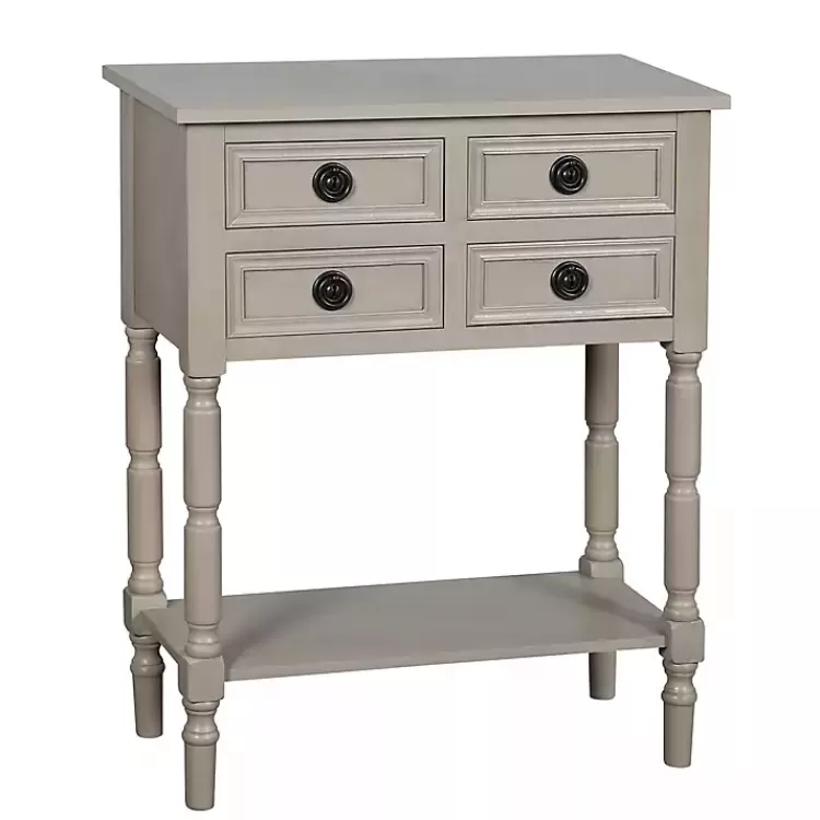 Light Wood 4-Drawer Barrett Console Table>Kirklands Home Fashion