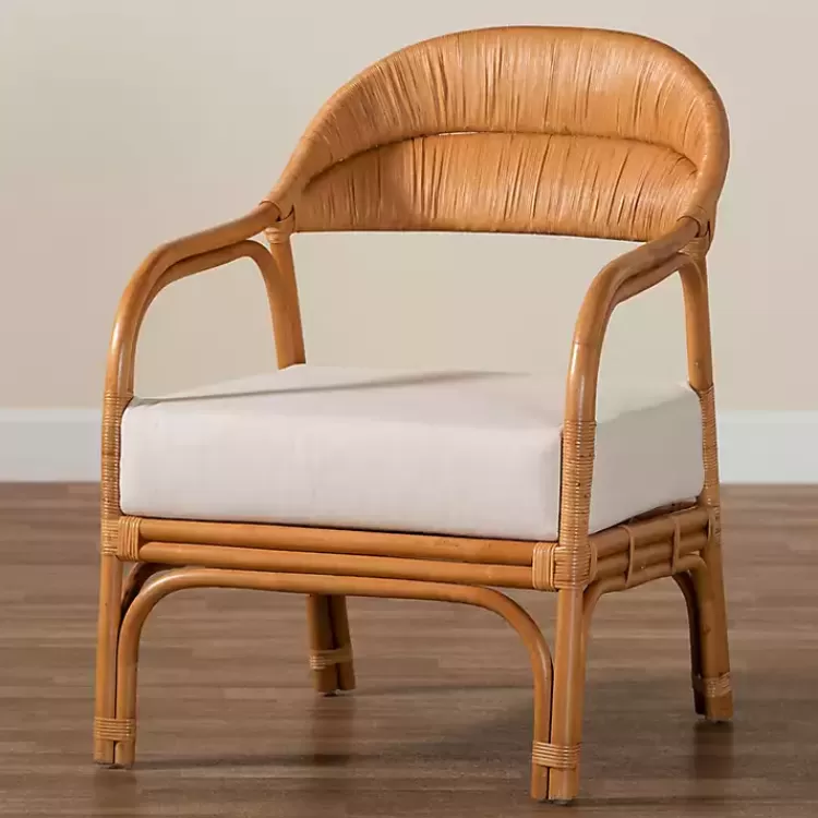 Light Honey Rattan Marisa Accent Chair>Kirklands Home Sale
