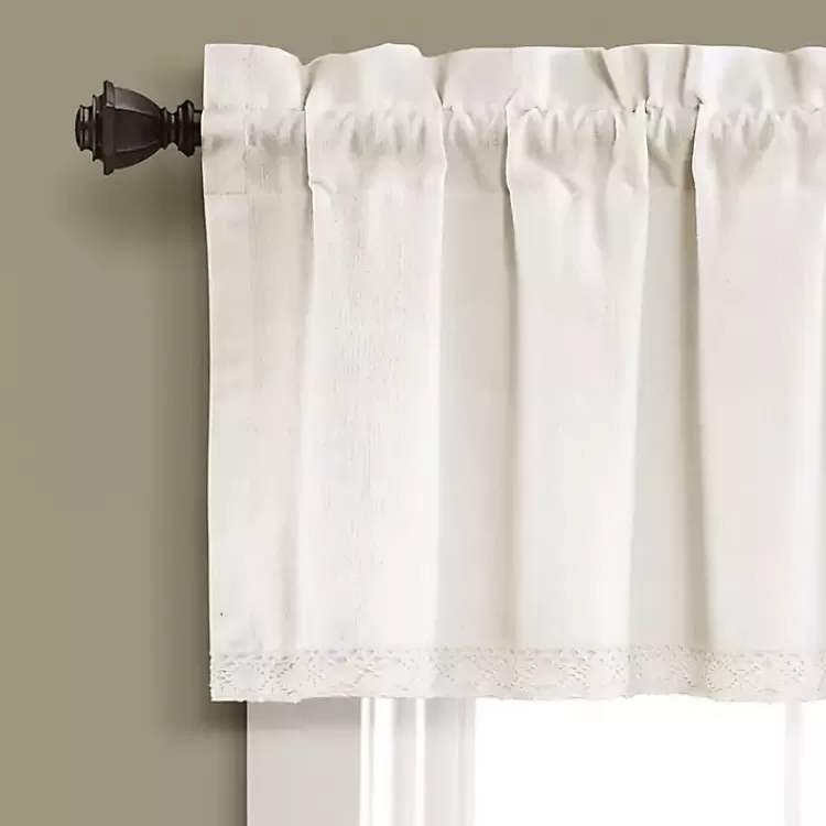 Light Linen Lace Curtain Valance>Kirklands Home Discount