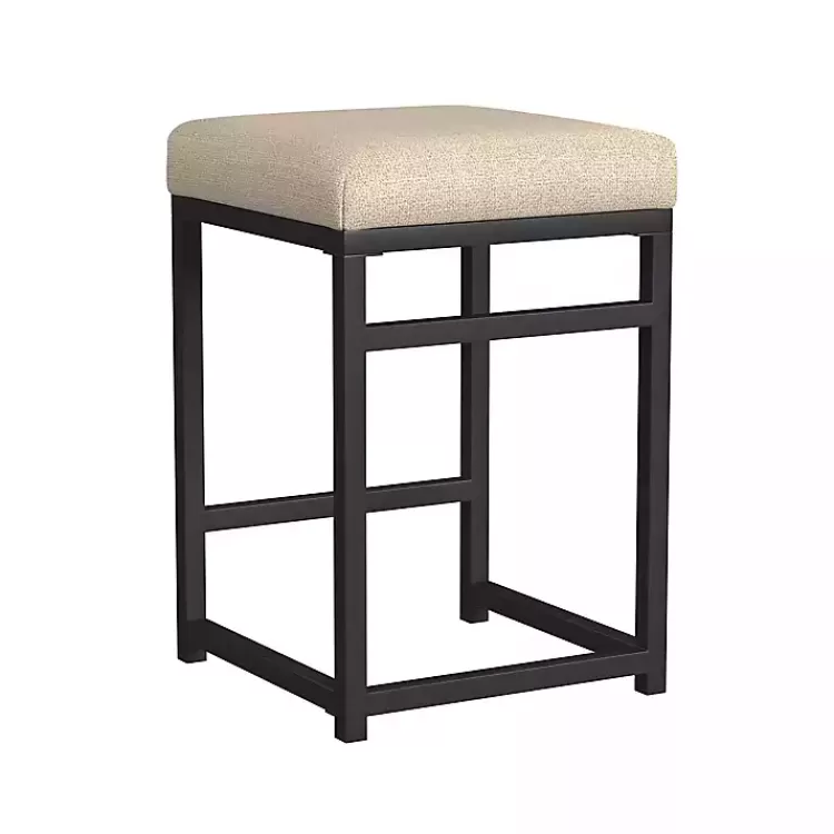 light_tan_upholstered_counter_stool_2.webp Light Upholstered Counter Stool>Kirklands Home Shop