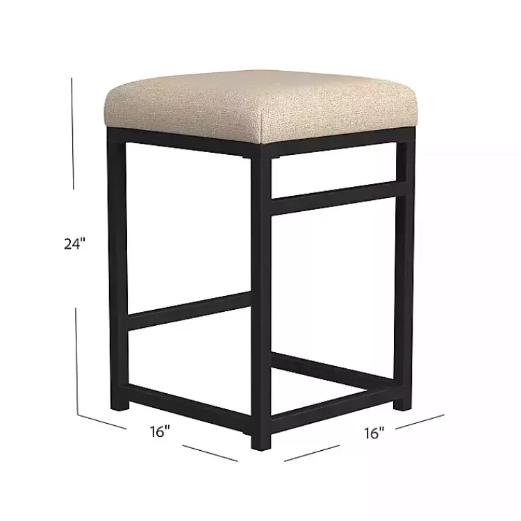 light_tan_upholstered_counter_stool_3.webp Light Upholstered Counter Stool>Kirklands Home Shop