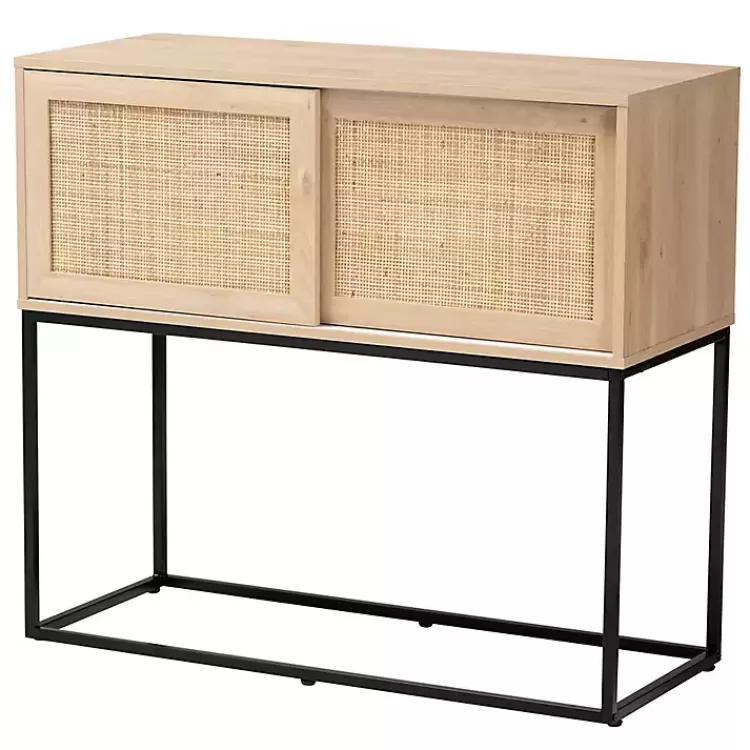 Light Wood and Rat Sliding Door Cabinet>Kirklands Home Cheap