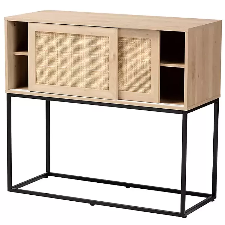 Light Wood and Rat Sliding Door Cabinet>Kirklands Home Cheap