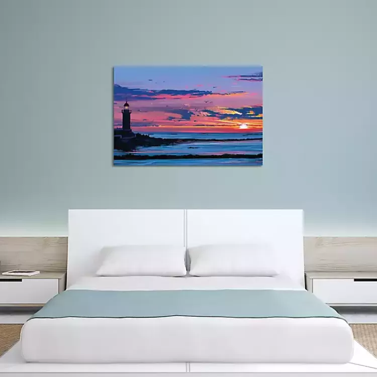 Lighthouse Coastal Canvas Art Print>Kirklands Home New