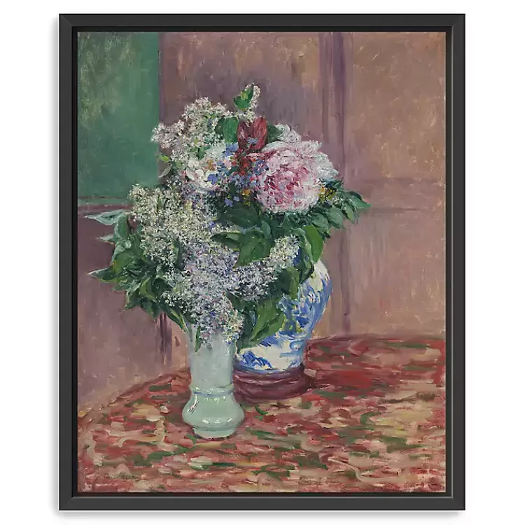 Lilacs and Peonies Framed Canvas Art Print>Kirklands Home Cheap