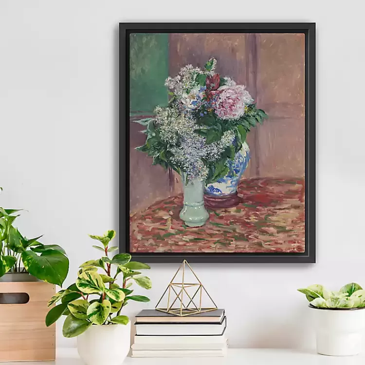 Lilacs and Peonies Framed Canvas Art Print>Kirklands Home Cheap