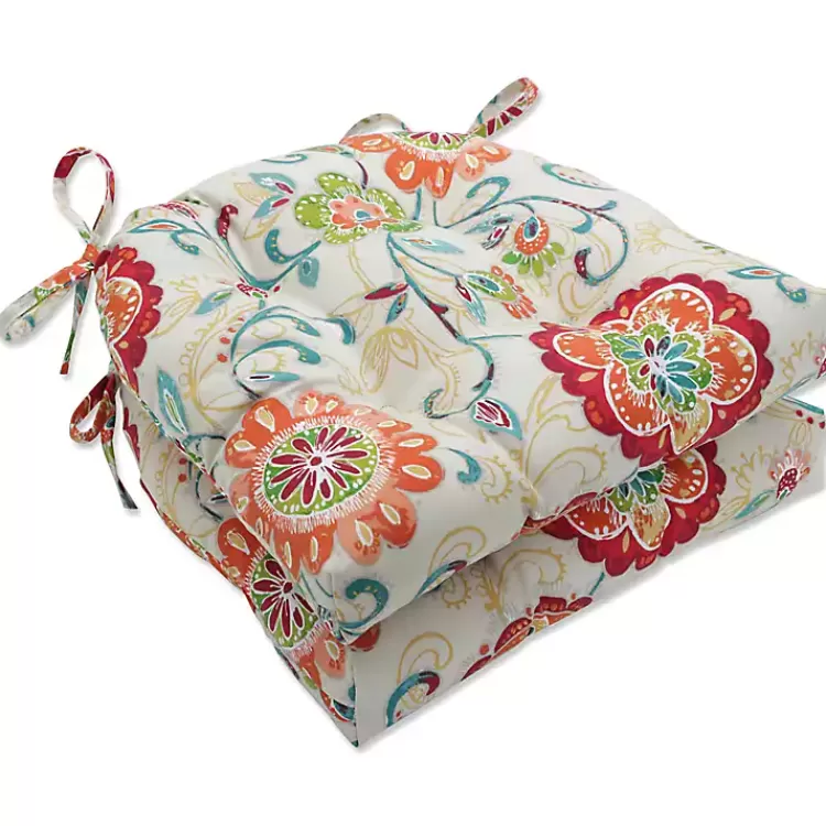 Lily Paisley Tufted Outdoor Seat Cushion, Set of 2>Kirklands Home Store