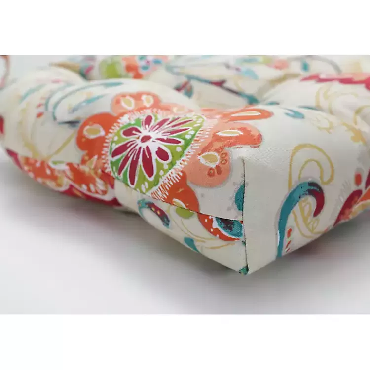 Lily Paisley Tufted Outdoor Seat Cushion, Set of 2>Kirklands Home Store