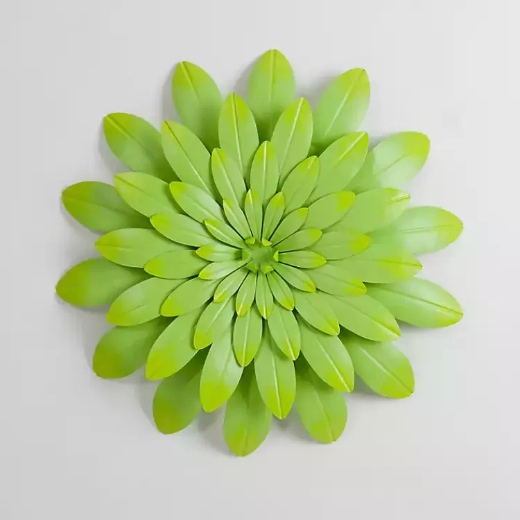 Lime Metal Flower Outdoor Wall Plaque>Kirklands Home Cheap