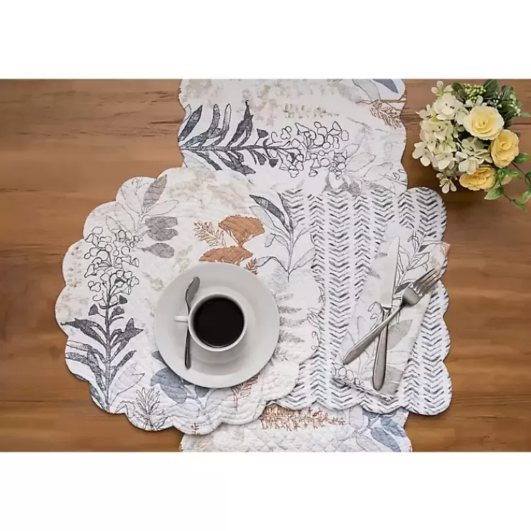 Lina Floral Scalloped Table Runner>Kirklands Home Cheap