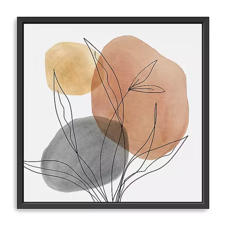 Linear Leaf Trio Framed Canvas Art Print>Kirklands Home Cheap
