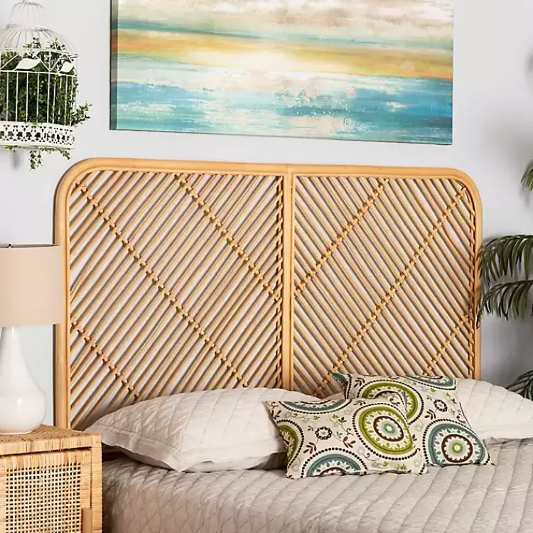 linear_rattan_wall_mounted_queen_headboard_4.webp Linear Rat Wall Mounted Queen Headboard>Kirklands Home Online