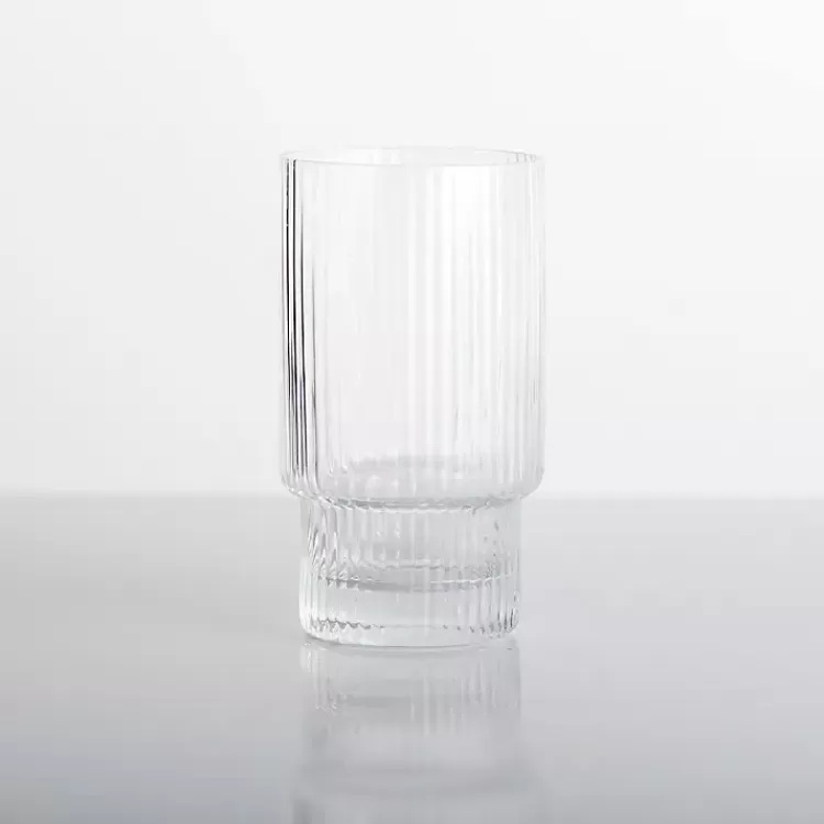 Linear Ribbed Highball Glass>Kirklands Home Cheap