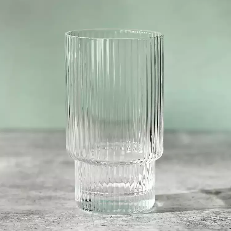 Linear Ribbed Highball Glass>Kirklands Home Cheap
