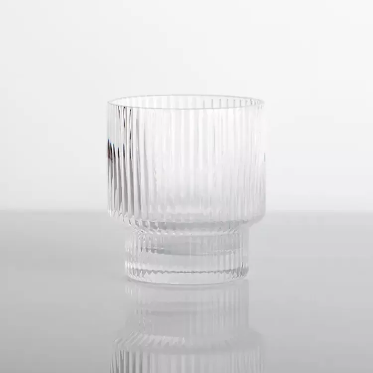 Linear Ribbed Short Glass>Kirklands Home Discount
