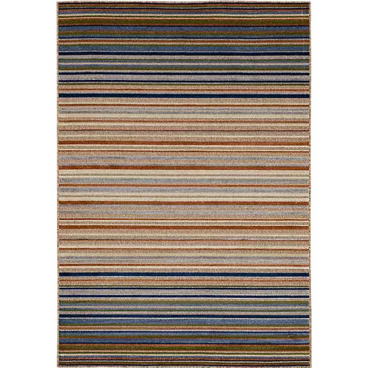 Linear Seaside Outdoor Area Rug, 6x9>Kirklands Home Shop