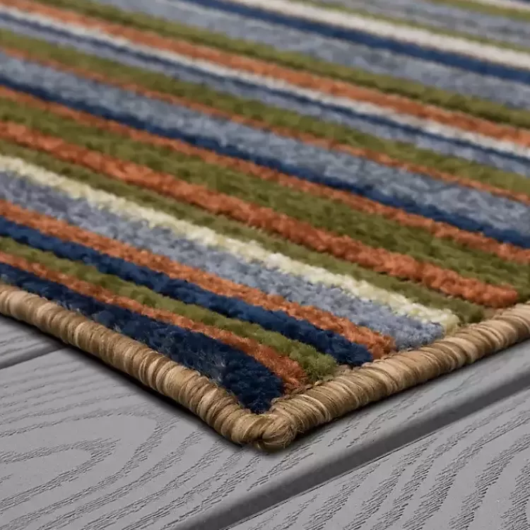 Linear Seaside Outdoor Area Rug, 6x9>Kirklands Home Shop