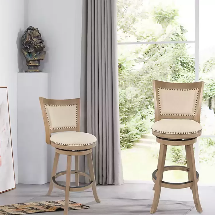 linen_and_driftwood_nailhead_swivel_counter_stool_4.webp Linen and Driftwood Nailhead Swivel Counter Stool>Kirklands Home Clearance