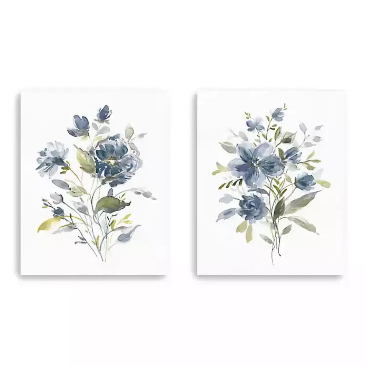 Linen Botanical Navy 2-pc. Canvas Art Prints>Kirklands Home Clearance