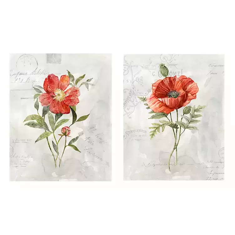 Linen Peony Giclee Canvas Art Prints, Set of 2>Kirklands Home Store