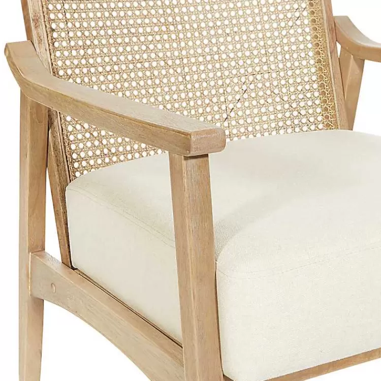 Linen Wash Cane Back Alina Armchair>Kirklands Home Sale