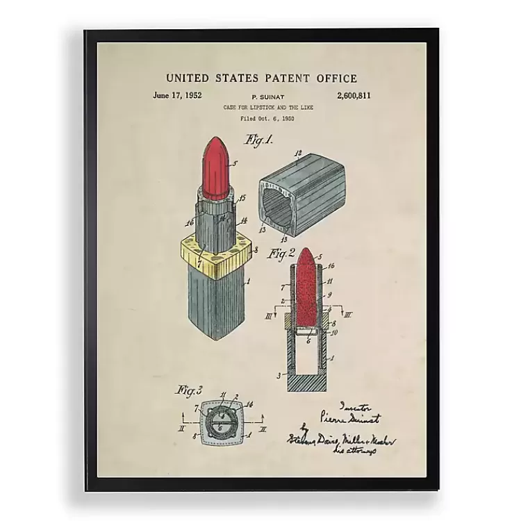 Lipstick Patent Framed Art Print>Kirklands Home Fashion