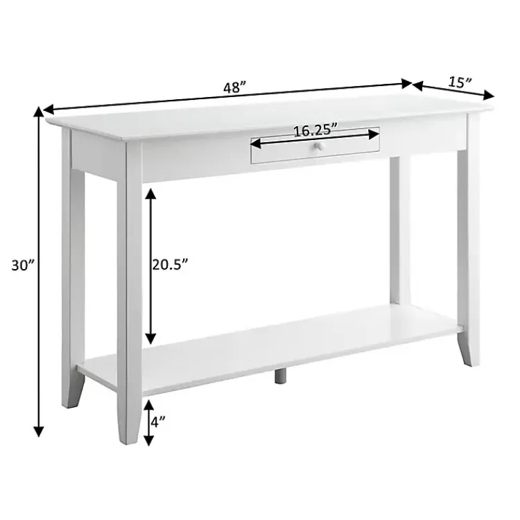 long_white_single_drawer_console_table_3.webp Long Single Drawer Console Table>Kirklands Home Best Sale