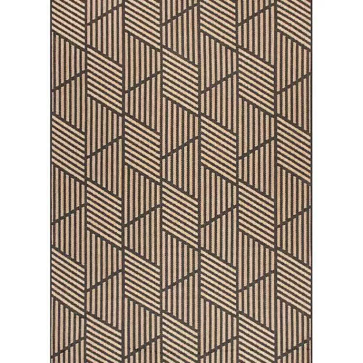 Lori Dark Gray Modern Geometric Outdoor Rug, 8x10>Kirklands Home Fashion