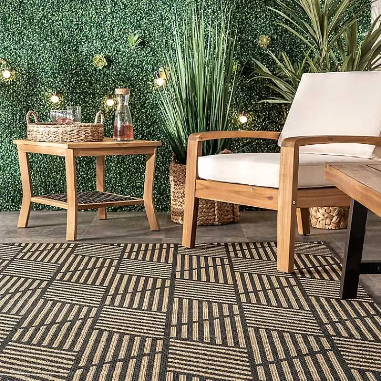 lori_dark_gray_modern_geometric_outdoor_rug_x_2.webp Lori Dark Gray Modern Geometric Outdoor Rug, 8x10>Kirklands Home Fashion