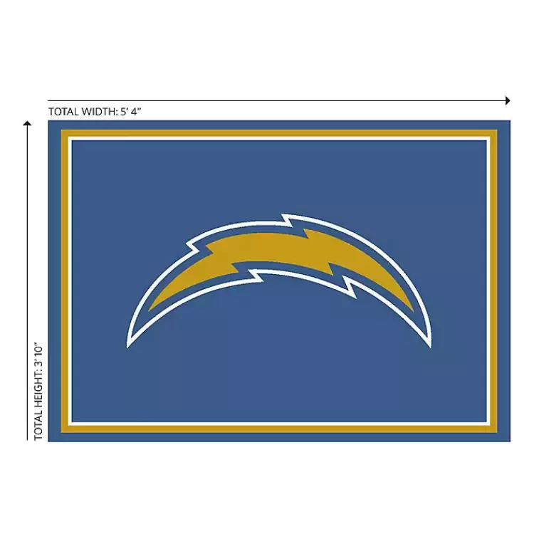 Los Angeles Chargers Area Rug, 4x6>Kirklands Home Discount
