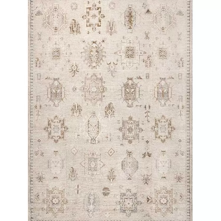Lottie Cream Vintage Washable Area Rug, 6x9>Kirklands Home Discount