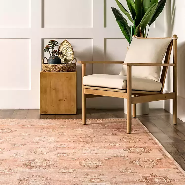 lottie_peach_vintage_washable_area_rug_x_7-1.webp Lottie Peach Vintage Washable Area Rug, 8x10>Kirklands Home Flash Sale