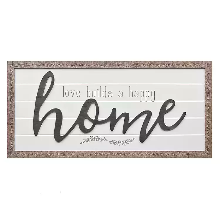 Love Builds a Happy Home Printed Wall Art>Kirklands Home New