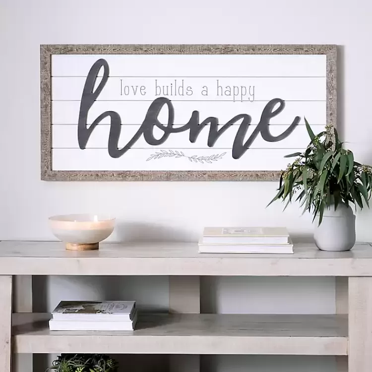 Love Builds a Happy Home Printed Wall Art>Kirklands Home New