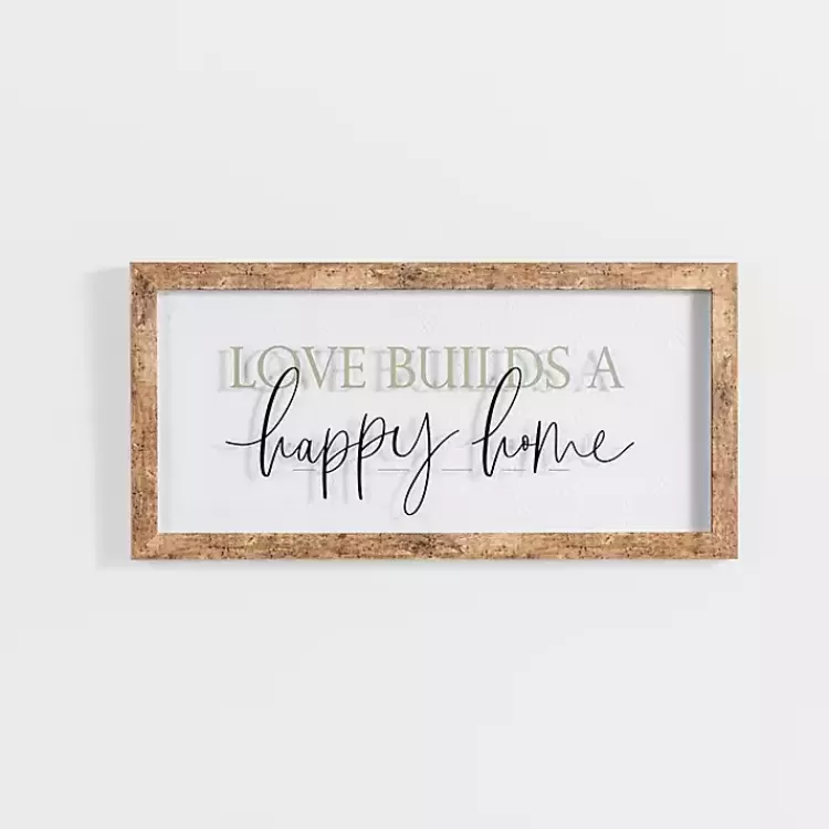 Love Builds a Happy Home Wall Plaque>Kirklands Home Sale
