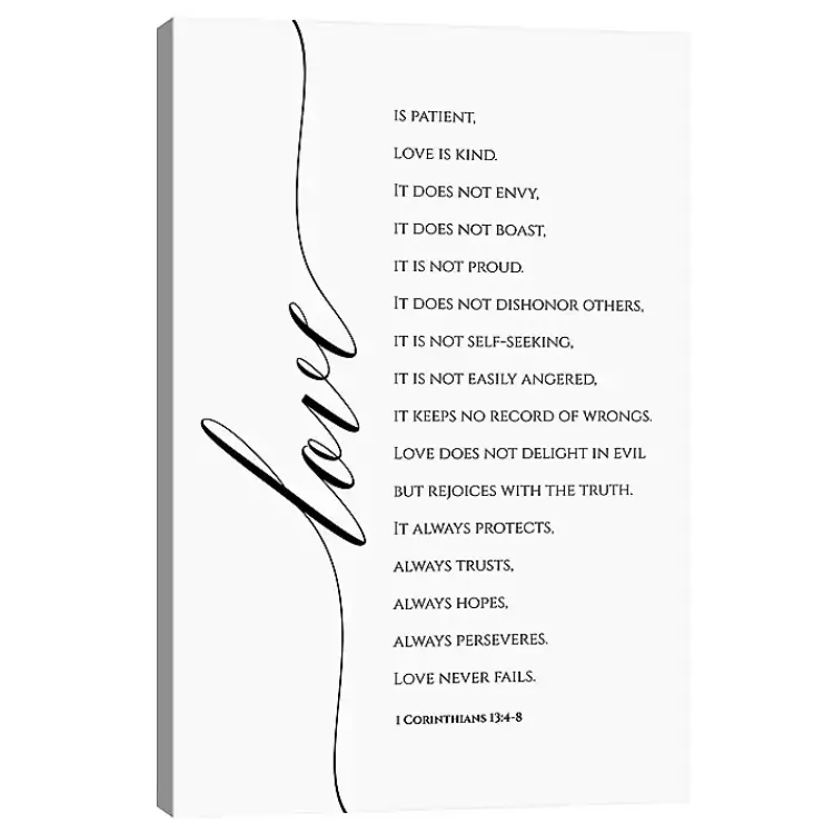 Love is Corinthians 13:4-8 Canvas Art Print>Kirklands Home Best Sale