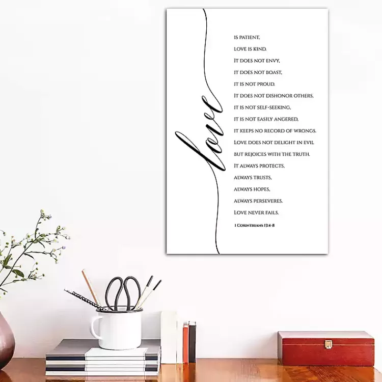 Love is Corinthians 13:4-8 Canvas Art Print>Kirklands Home Best Sale