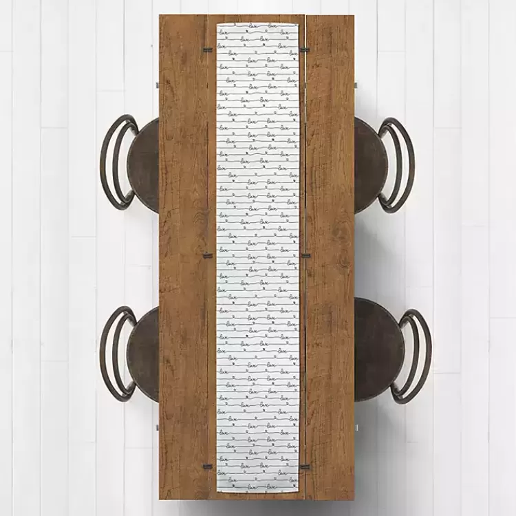 Love Script Pattern Table Runner, 72 in.>Kirklands Home Sale