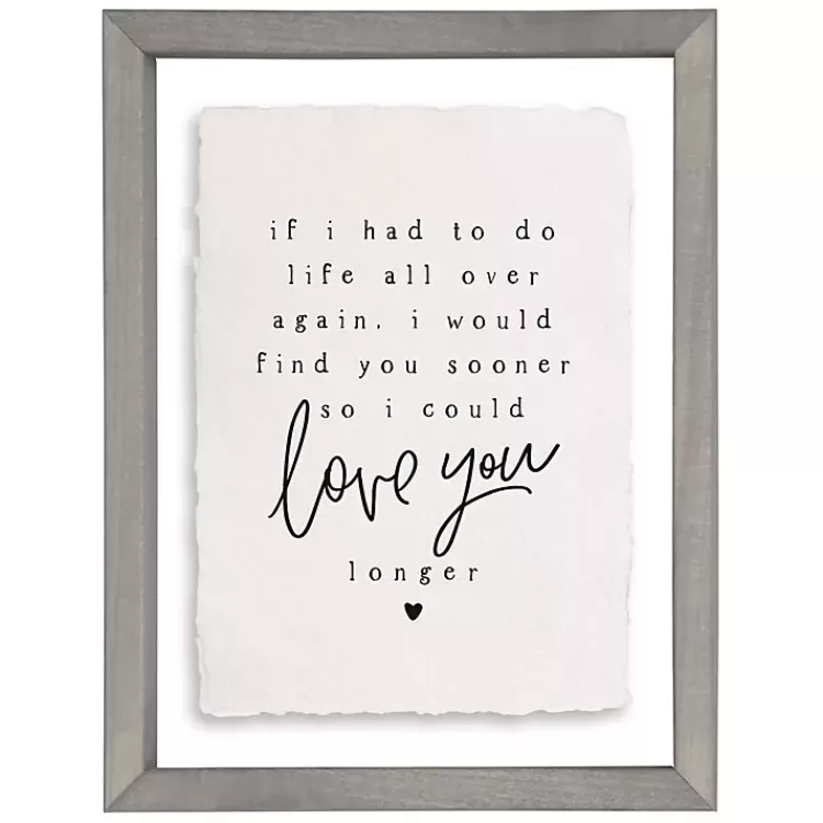 Love You Longer Framed Wall Plaque>Kirklands Home Shop