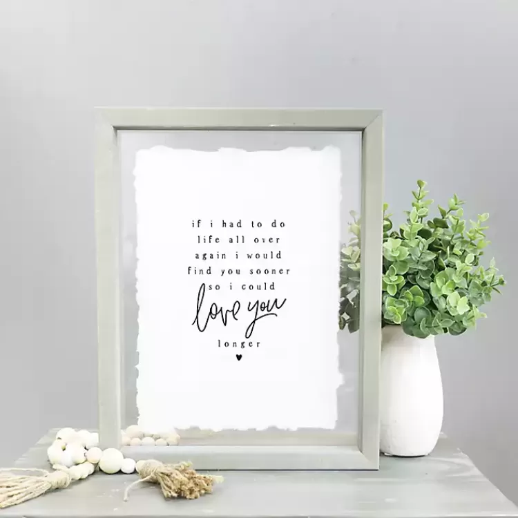 Love You Longer Framed Wall Plaque>Kirklands Home Shop